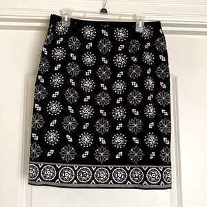 🌼Sigrid Olson Skirt Womens 10 embroidery sequence Cotton lined Preppy floral